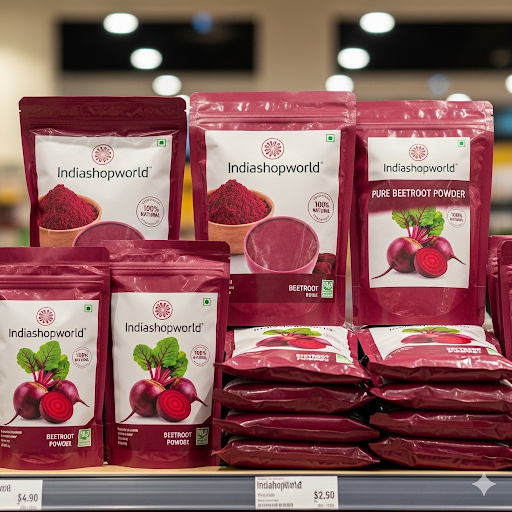Beetroot Powder - Organic Superfood for Energy, Heart Health & Nutrition, 250g